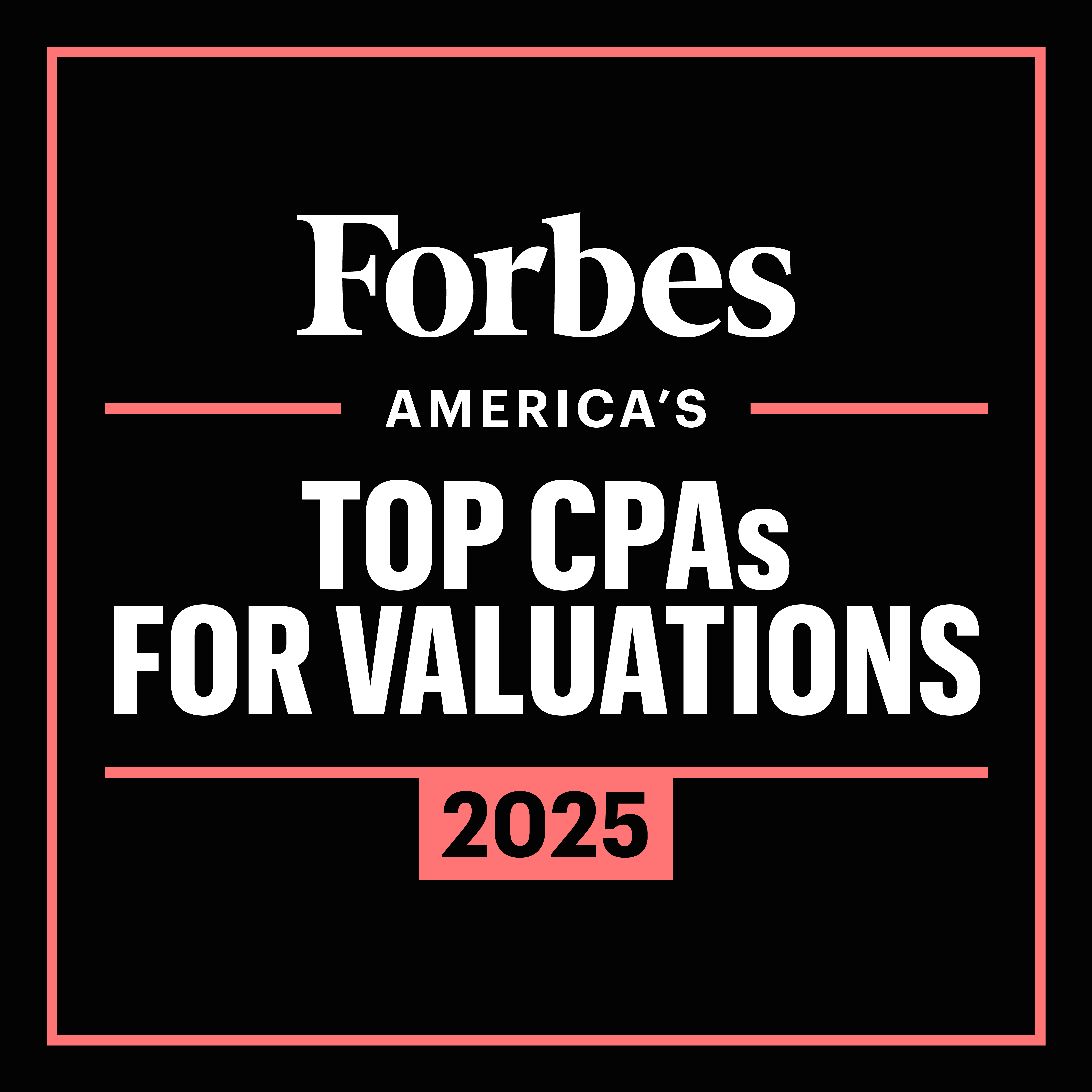 Forbes America's Top CPAs for Valuations 2025